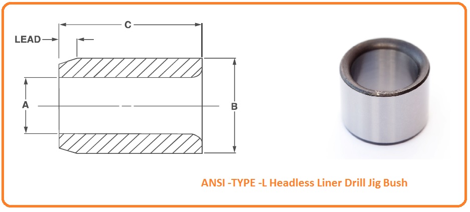 ANSI P TYPE -Headless Press Fit Drill Jig Bush