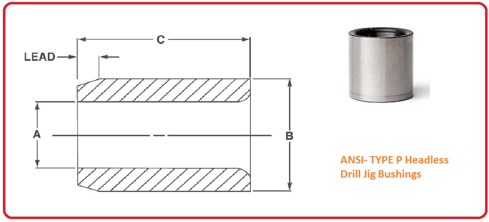 ANSI P TYPE-Headless Press Fit Drill Jig Bush